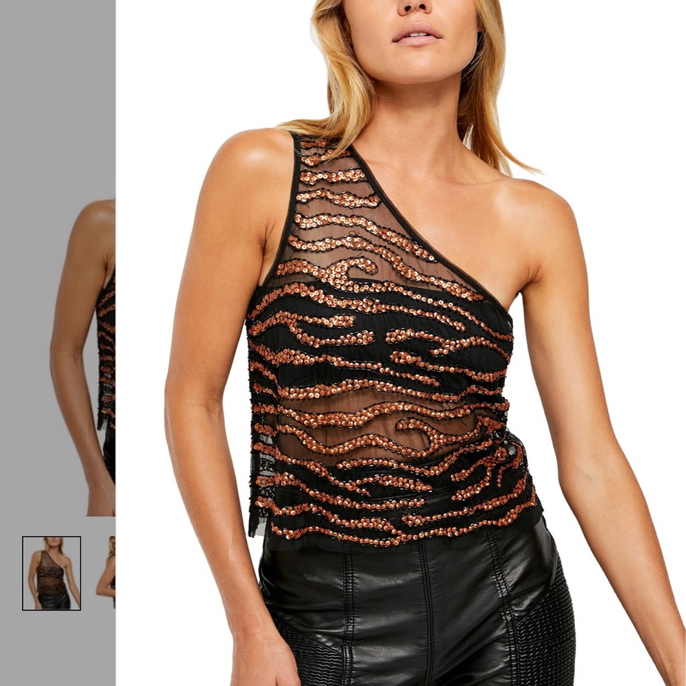 Free People Head Turner One Shoulder Top